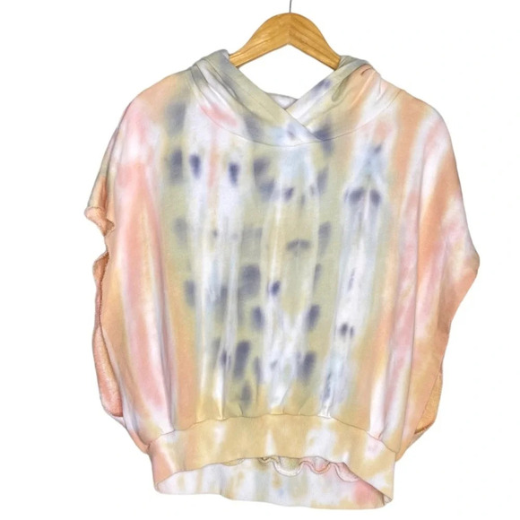 ✨NWT Young Fabulous & Broke Tie Dye Carla Cut Off Hoodie Sweatshirt Size Medium - Picture 2 of 12